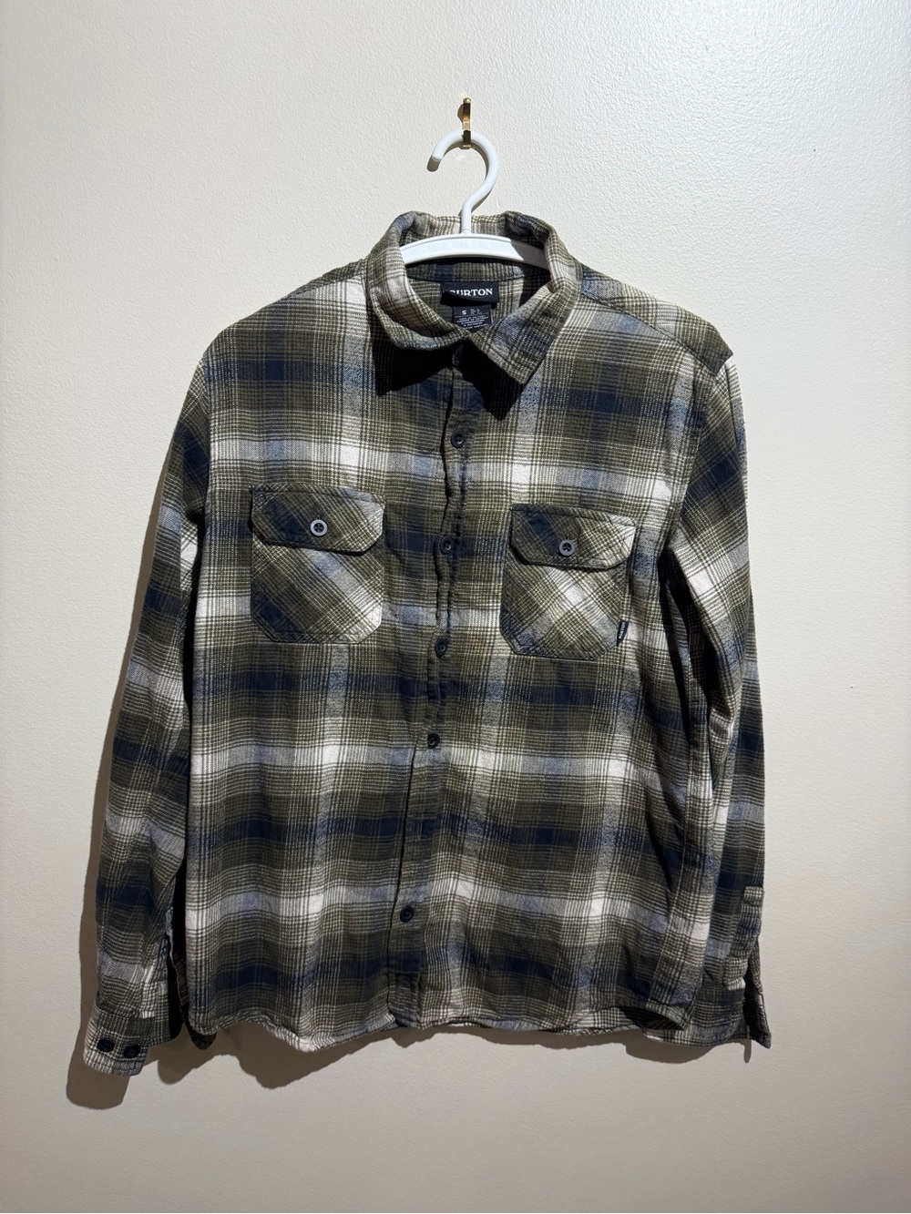 Burton Flannel Shirt‎ Green And Black Size S See Description